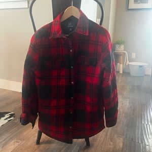Fleece lined flannel button up